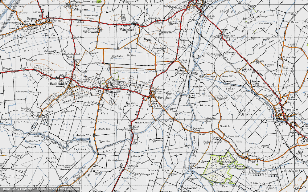 Old Map of Historic Map covering White Cross Field in 1946