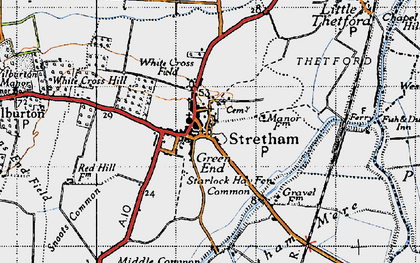 Old map of Stretham in 1946