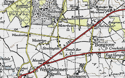 Old map of Strettington in 1940