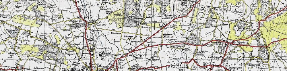 Old map of Strettington in 1940