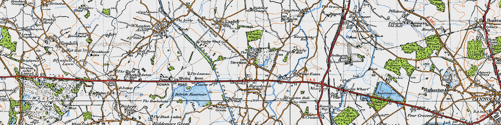 Old map of Stretton in 1946