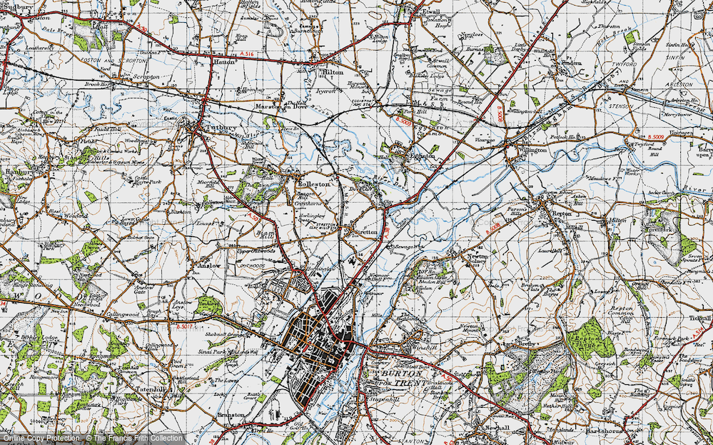 Old Map of Stretton, 1946 in 1946