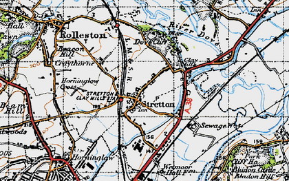 Old map of Stretton in 1946