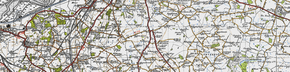 Old map of Stretton in 1947