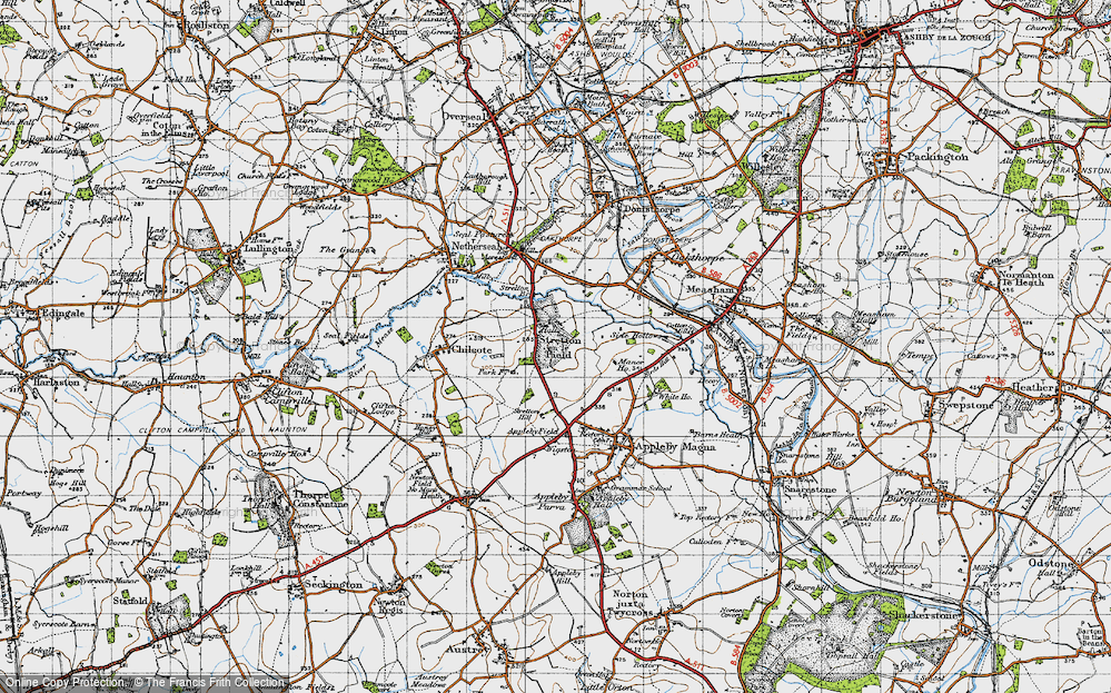 Old Map of Stretton en le Field, 1946 in 1946