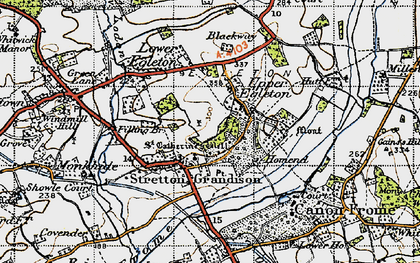 Old map of Stretton Grandison in 1947