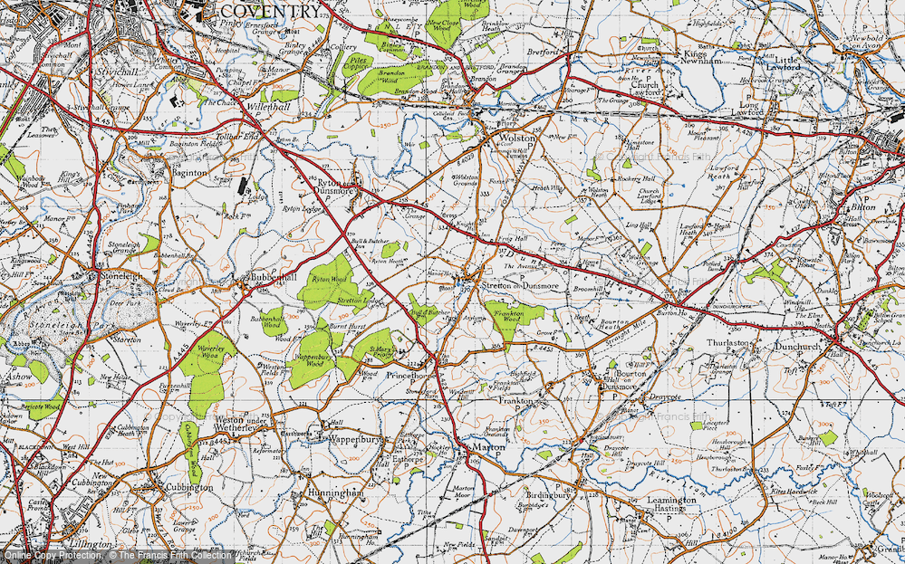 Old Map of Stretton-on-Dunsmore, 1946 in 1946