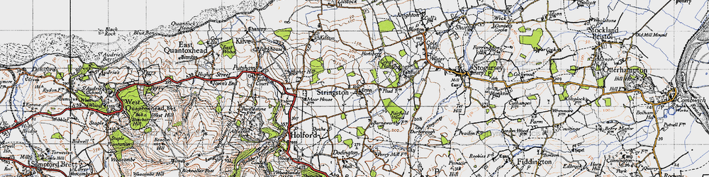 Old map of Stringston in 1946