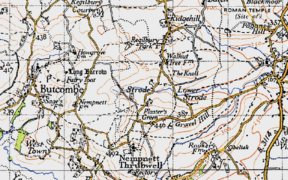 Old map of Strode in 1946