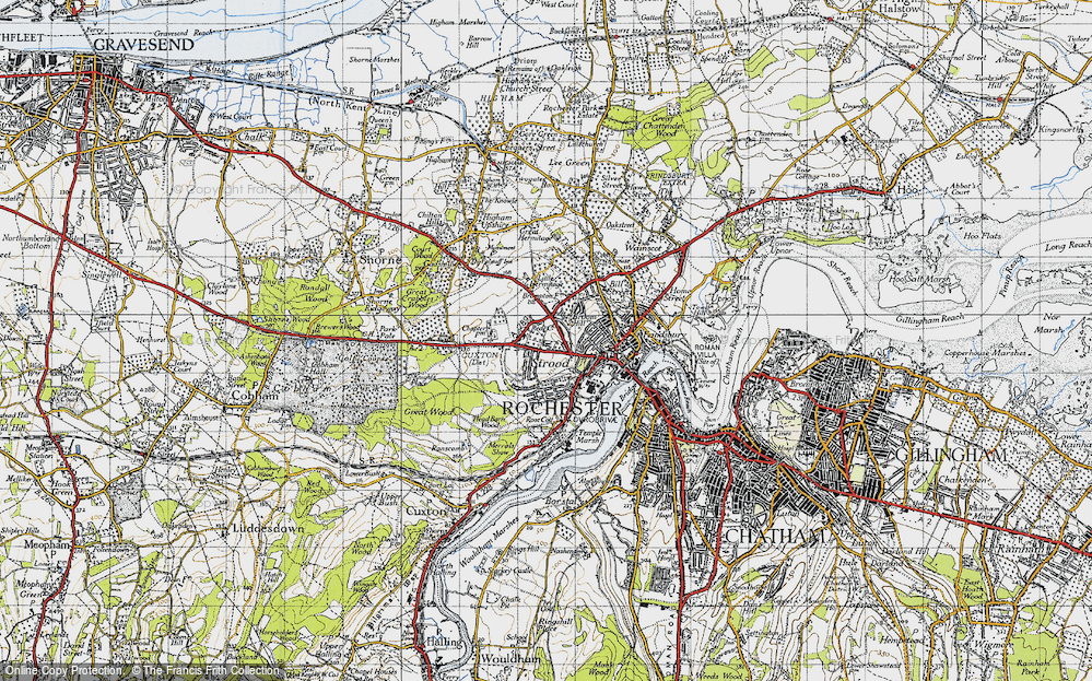 Old Map of Strood, 1946 in 1946