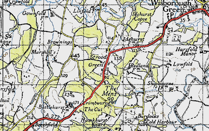 Old map of Brownings in 1940