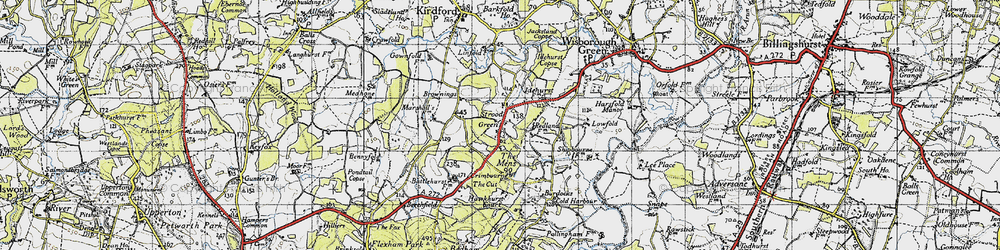 Old map of Burdocks in 1940
