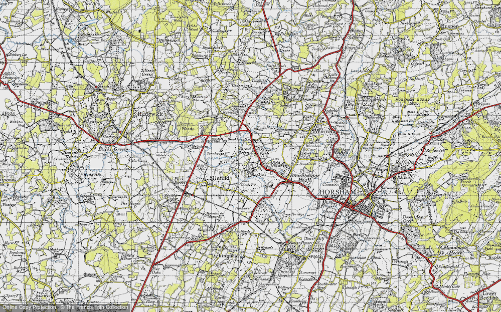 Old Map of Strood Green, 1940 in 1940