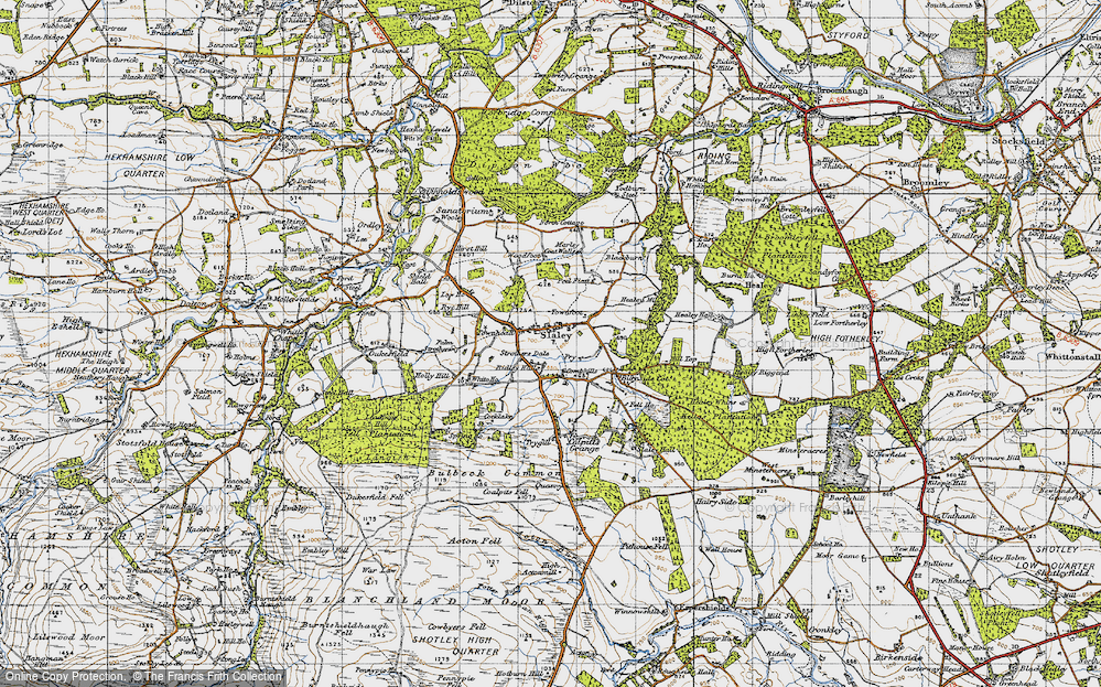 Old Map of Strothers Dale, 1947 in 1947