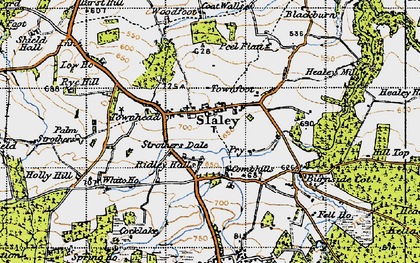 Old map of Strothers Dale in 1947