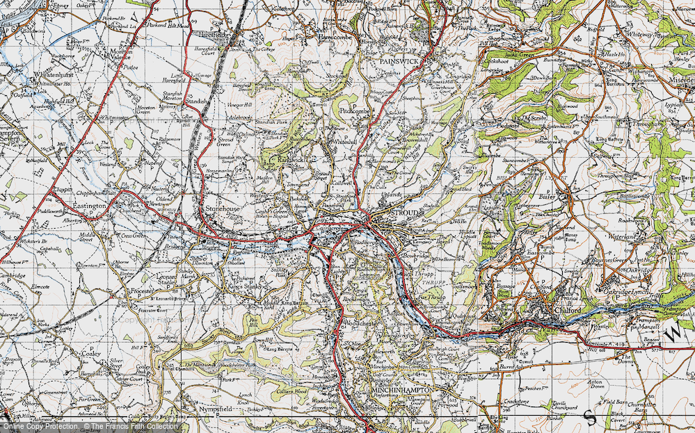 Old Map of Stroud, 1946 in 1946