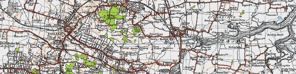 Old map of Stroud Green in 1945