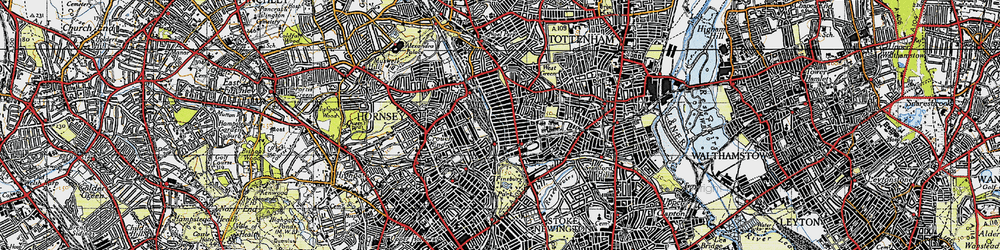 Old map of Stroud Green in 1946