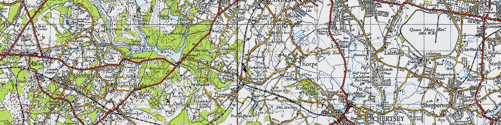 Old map of Stroude in 1940