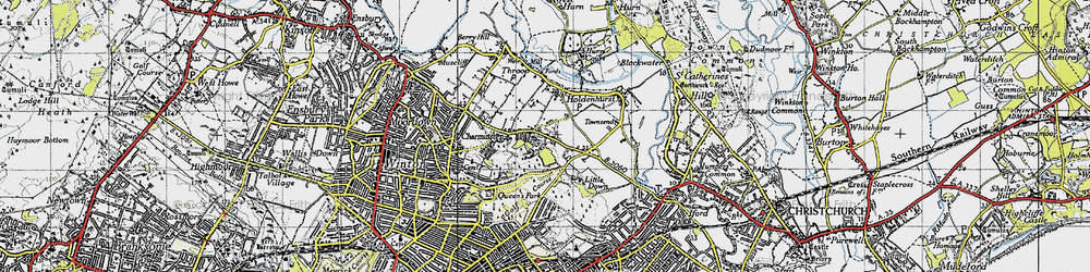 Old map of Strouden in 1940