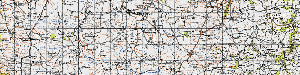 Old map of Stroxworthy in 1946