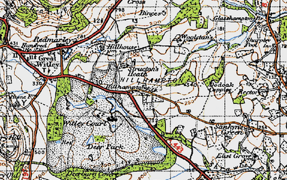 Old map of Structon's Heath in 1947