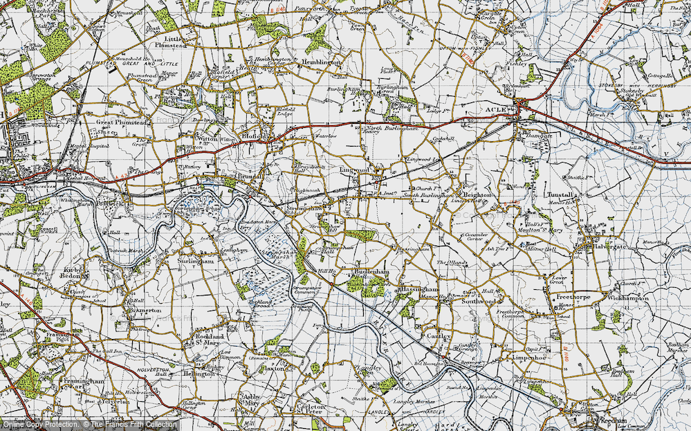 Old Map of Strumpshaw, 1945 in 1945