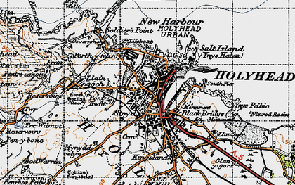 Old map of Stryd in 1947