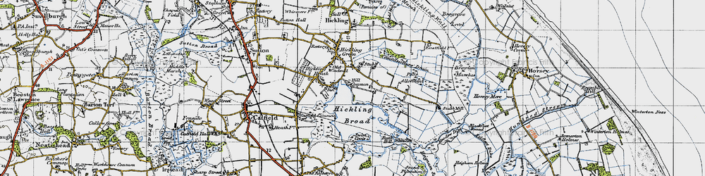 Old map of Stubb in 1945