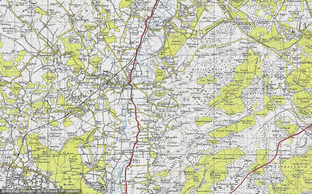 Old Map of Stuckton, 1940 in 1940