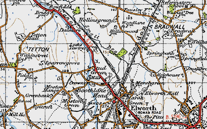 Old map of Stud Green in 1947