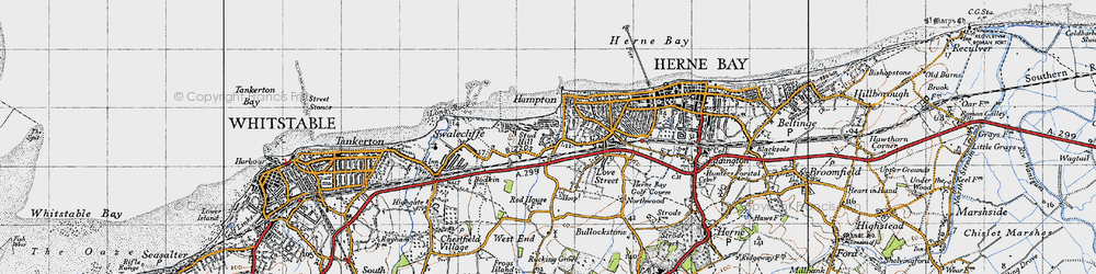Old map of Studd Hill in 1947