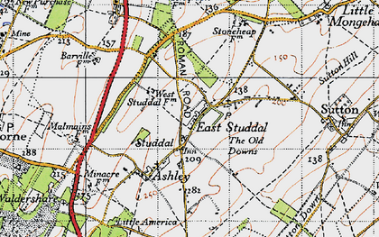 Old map of Studdal in 1947