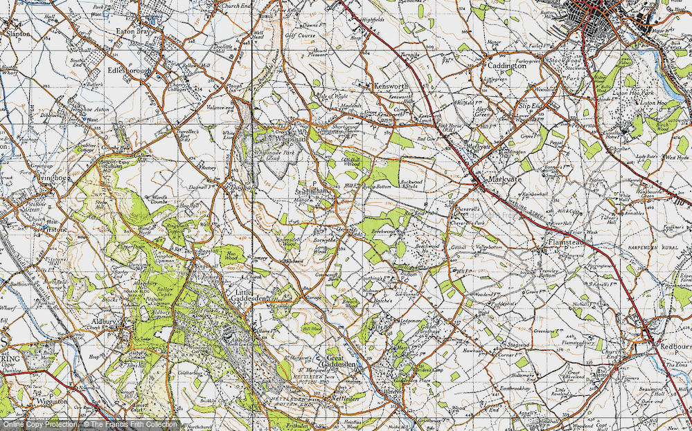 Old Map of Studham, 1946 in 1946