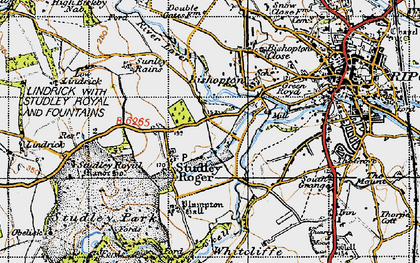 Old map of Aismunderby Village in 1947