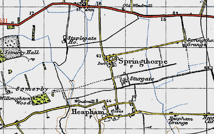 Old map of Sturgate in 1947