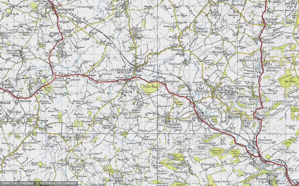 Old Map of Sturminster Common, 1945 in 1945