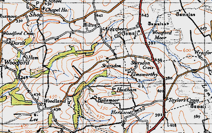 Old map of Stursdon in 1946