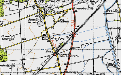 Old map of Sturton in 1947