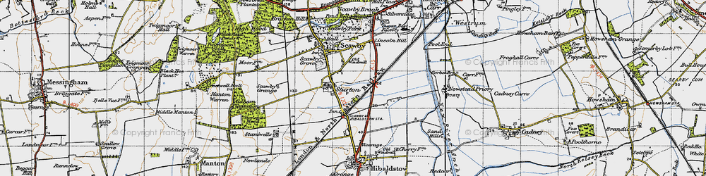 Old map of Sturton in 1947