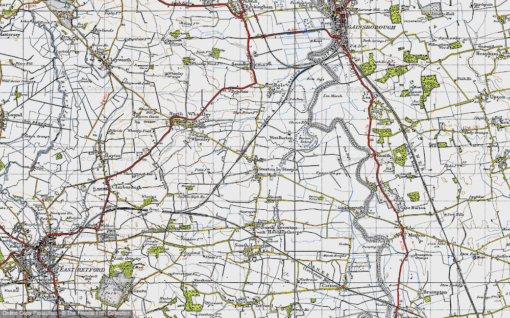 Old Map of Historic Map covering West Burton in 1947