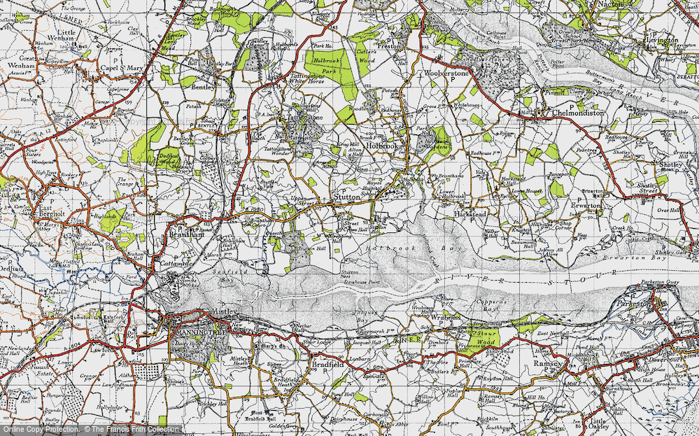 Old Map of Stutton, 1946 in 1946