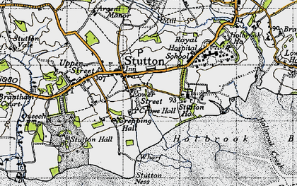Old map of Stutton in 1946