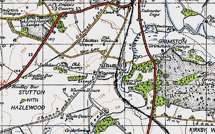 Old map of Stutton in 1947