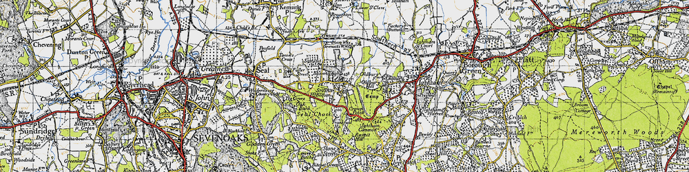Old map of Styants Bottom in 1946