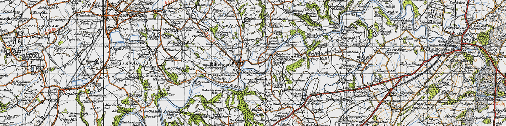 Old map of Stydd in 1947