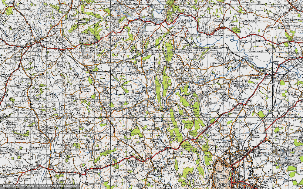 Old Map of Suckley, 1947 in 1947