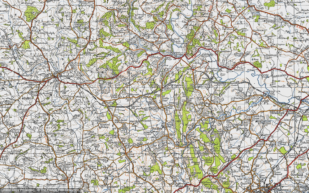 Old Map of Suckley Green, 1947 in 1947