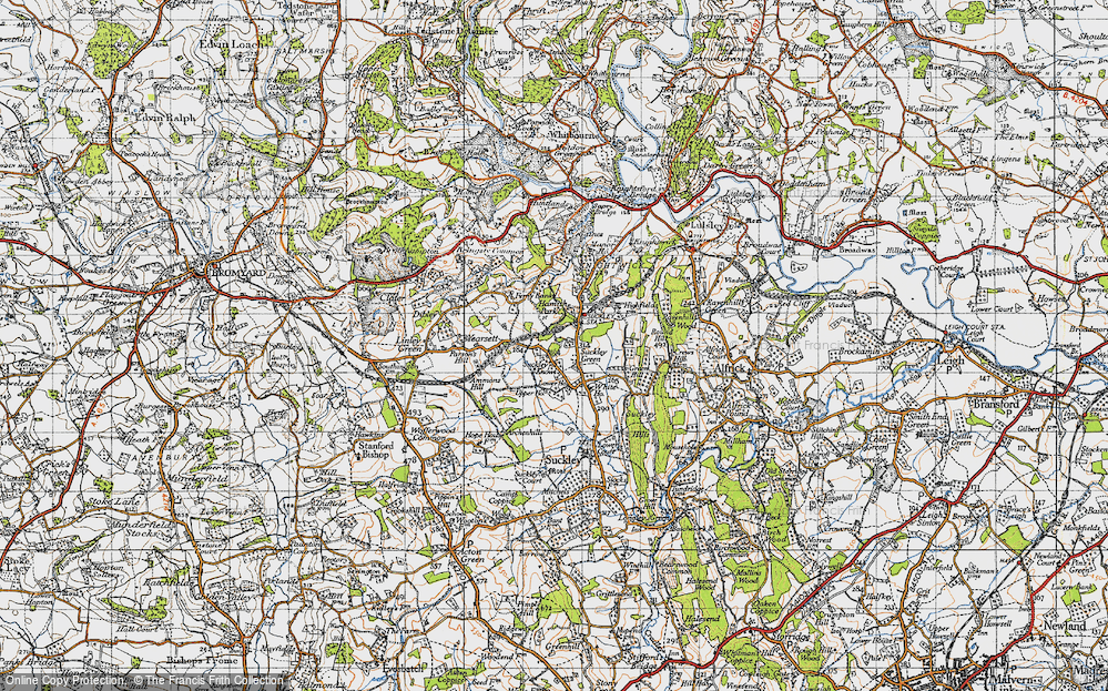 Old Map of Suckley Knowl, 1947 in 1947