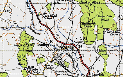 Old map of Lilford Wood in 1946